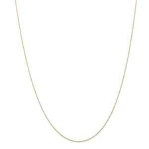 10k .5 mm Carded Cable Rope Chain | 10K5RY