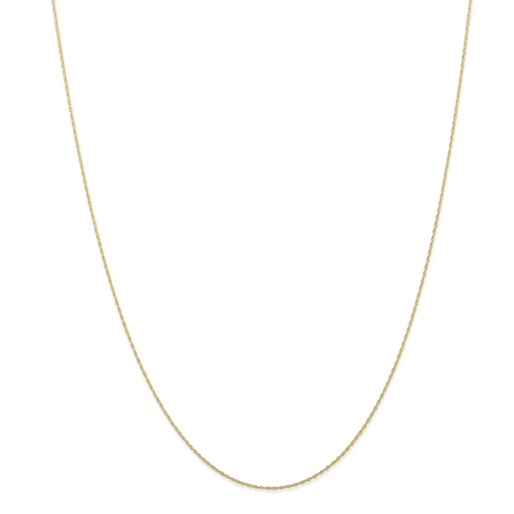10k .5 mm Carded Cable Rope Chain | 10K5RY