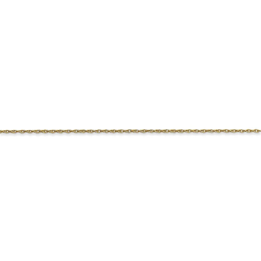 10k .5 mm Carded Cable Rope Chain | 10K5RY