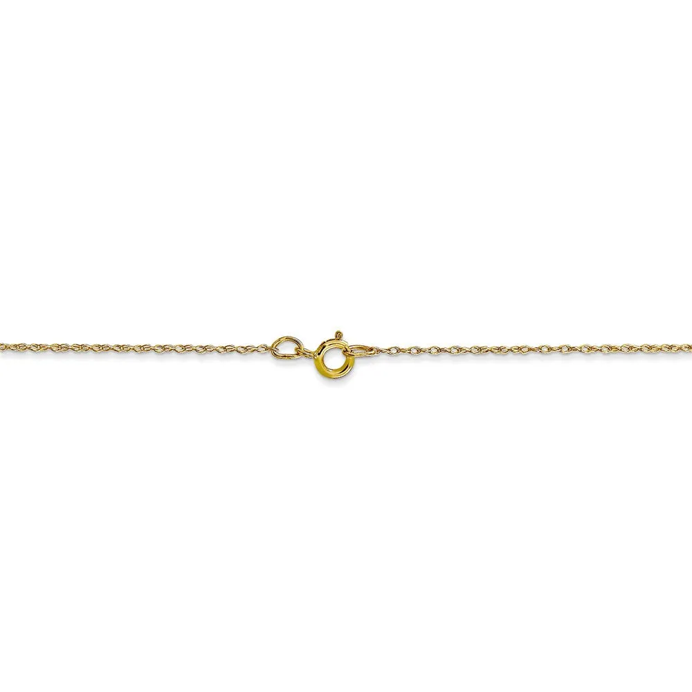 10k .5 mm Carded Cable Rope Chain | 10K5RY