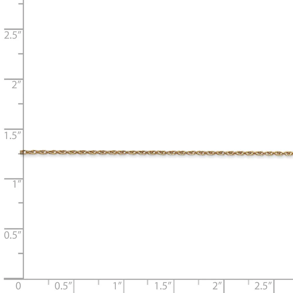 14k .7 mm Carded Cable Rope Chain | 7RY