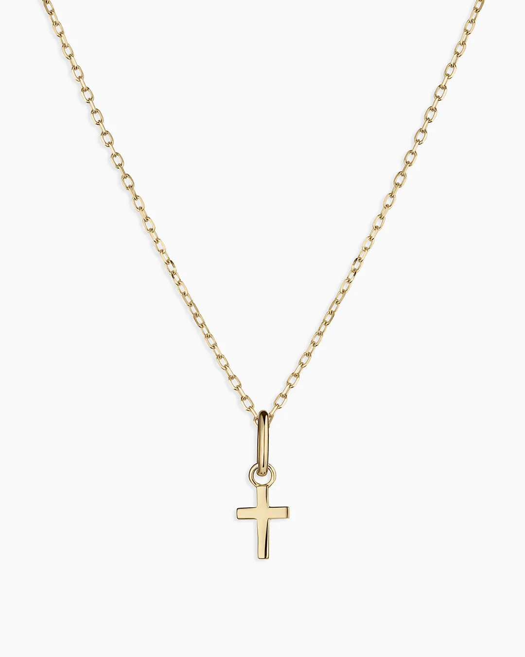 14k Gold Cross Charm Necklace