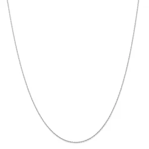 14k White Gold .5 mm (CARDED) Cable Rope Chain | 5RW