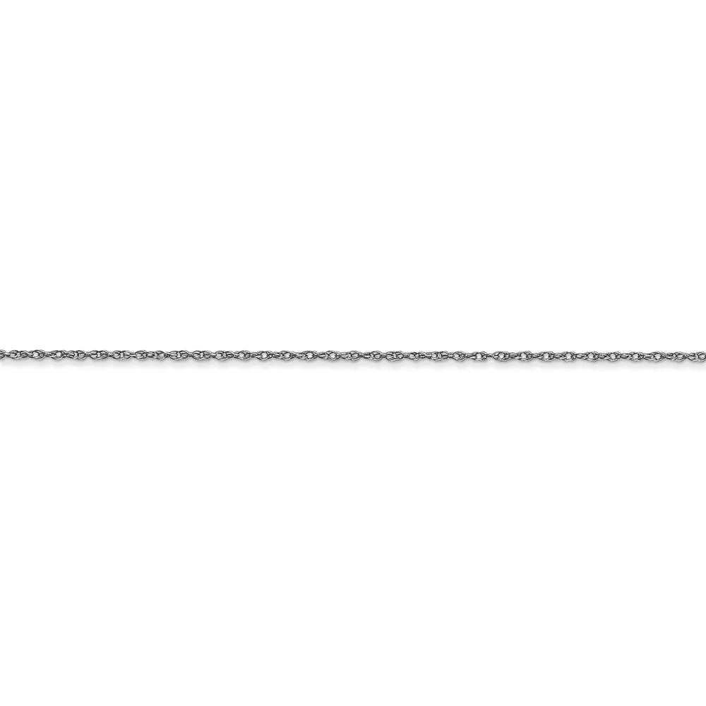 14k White Gold .6 mm Carded Cable Rope Chain | 6RW
