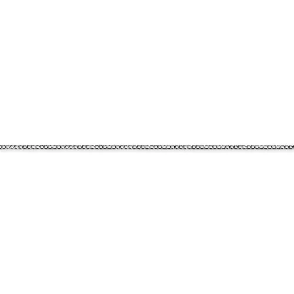 14k White Gold Carded Curb Chain | 8CW