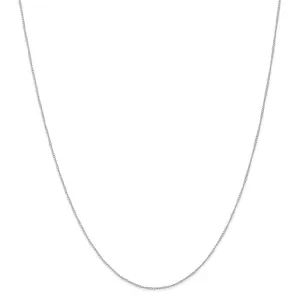 14k White Gold Carded Curb Chain | 8CW