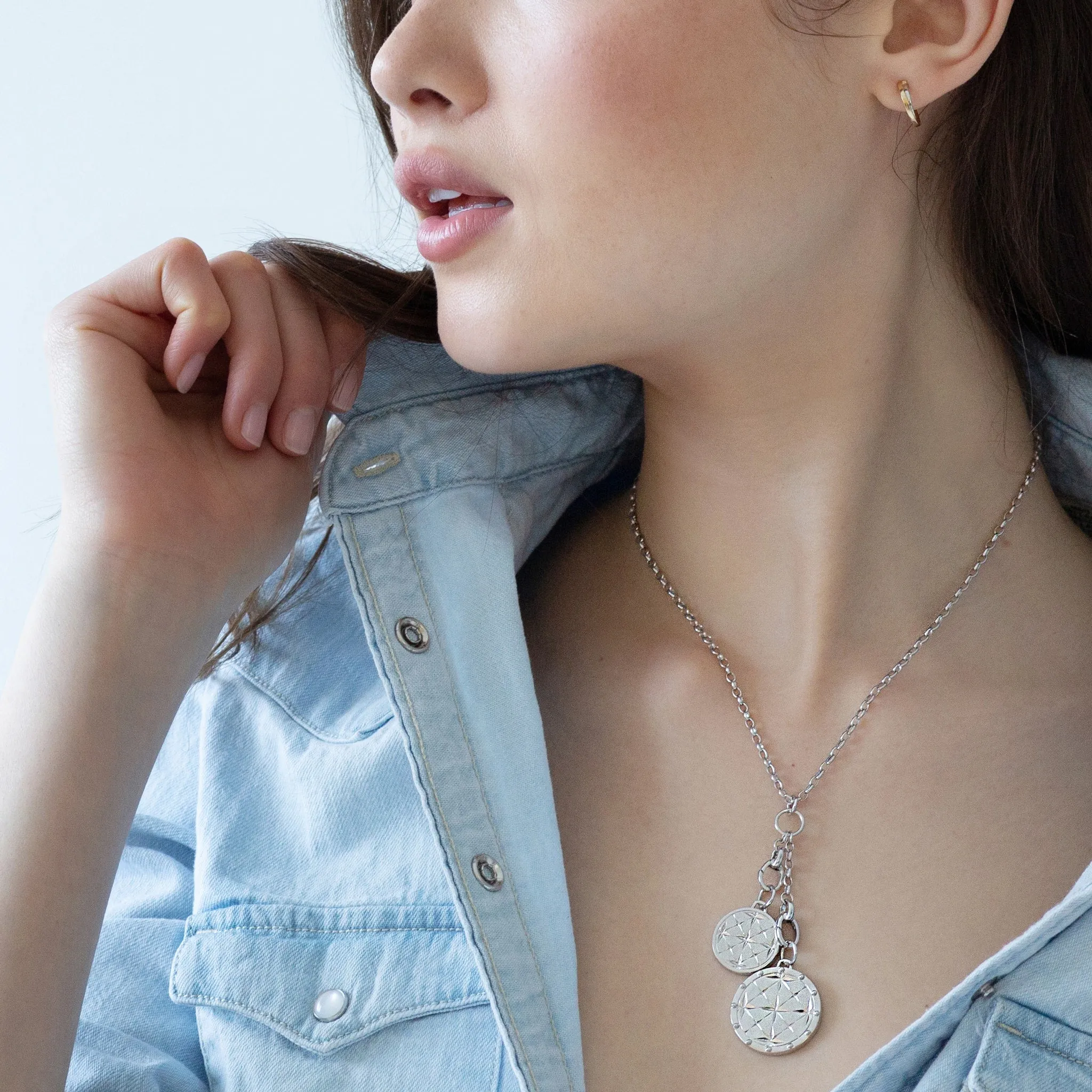 18" "Design Your Own" Short Charm Chain Necklace, 2 Charm Stations