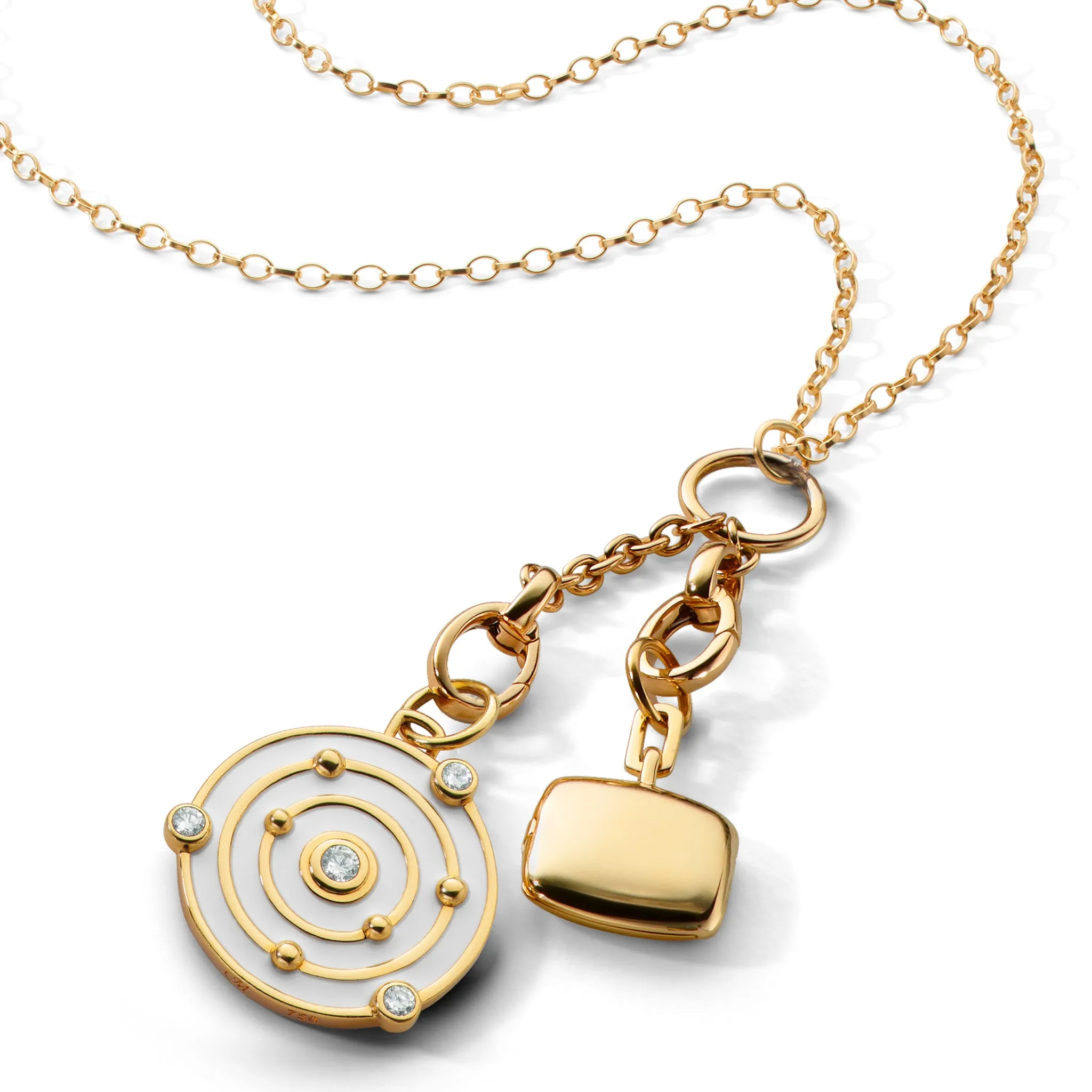 18" "Design Your Own" Small Charm Chain Necklace, 2 Charm Stations