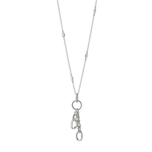 18" "Design Your Own" Small Charm Chain Necklace with Sapphires, 2 Charm Stations
