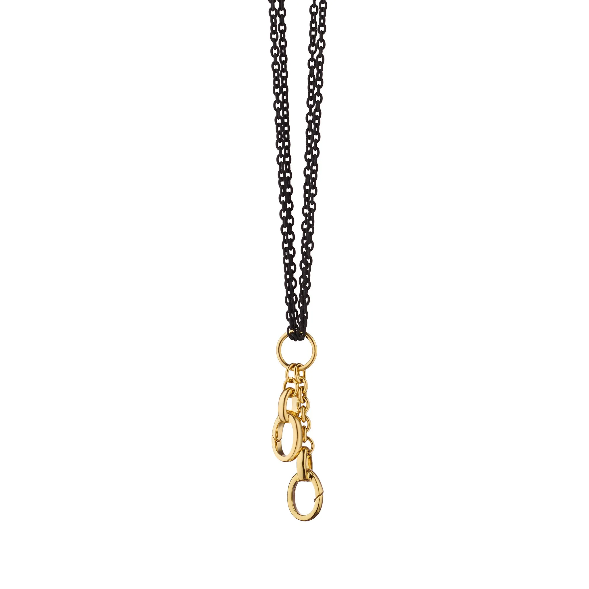 30" "Design Your Own" Double Steel Charm Chain Necklace, 2 Charm Stations