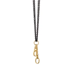 30" "Design Your Own" Double Steel Charm Chain Necklace, 2 Charm Stations