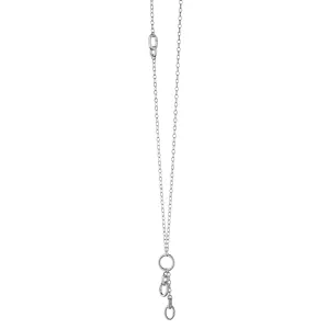 30" "Design Your Own" Small Link Sterling Silver Charm Chain Necklace, 3 Charm Stations