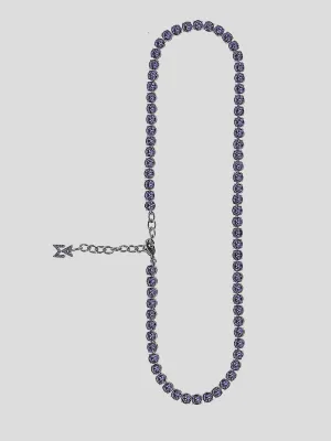 Amina Muaddi Tennis Crystal Embellished Necklace
