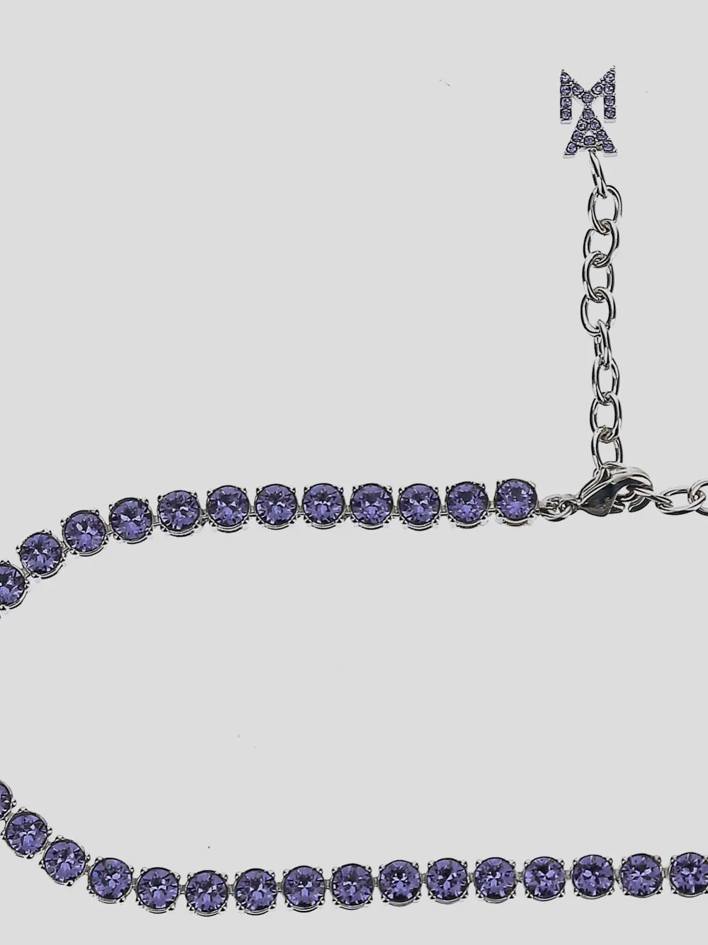 Amina Muaddi Tennis Crystal Embellished Necklace