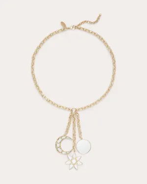 Aurelius Mirrored Charm Necklace