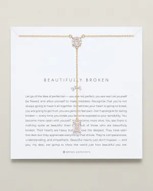 Beautifully Broken Emerald Cut Lariat Necklace