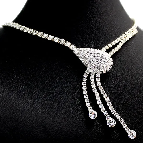 Birthday Present For Girlfriend Taerdrop Tassel Necklace Earring Set