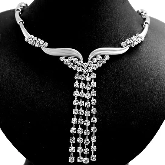 Charming Crystal Necklace Earring Set anniversary gifts for her