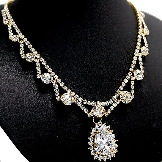 Christmas Gift For Girlfriend Ideas Crystal Pendant Earring Necklace Set