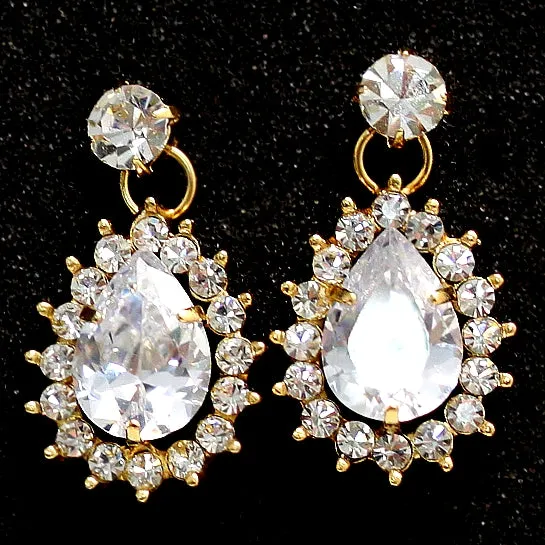 Christmas Gift For Girlfriend Ideas Crystal Pendant Earring Necklace Set
