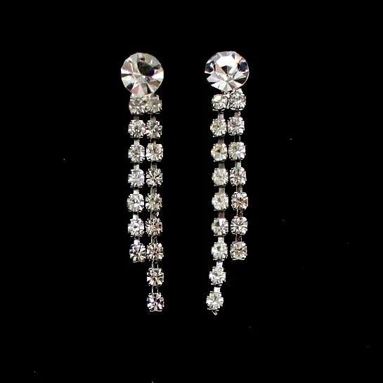Christmas Gifts For Women Party Dress Flower Crystal Earring Tassel Necklace Set