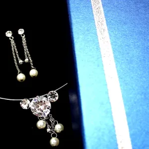 Christmas Ideas For Women Lovely Pearl Earring Necklace Set