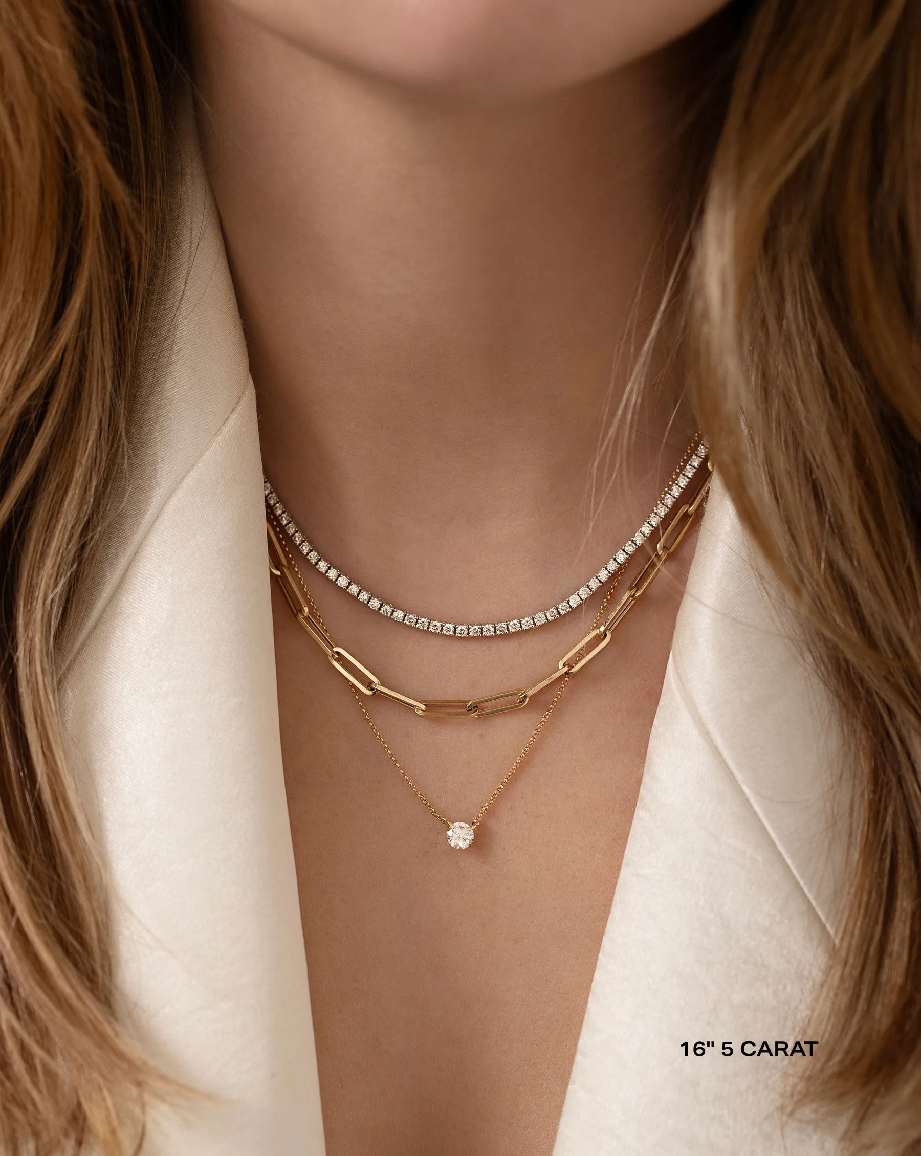 Classic Diamond Tennis Necklace