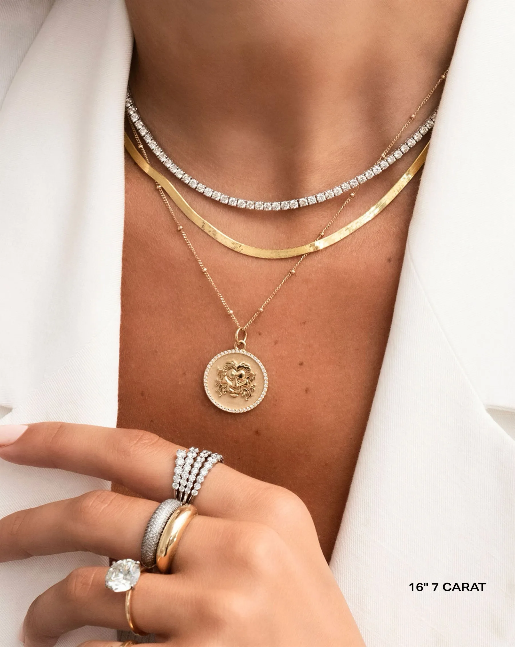Classic Diamond Tennis Necklace