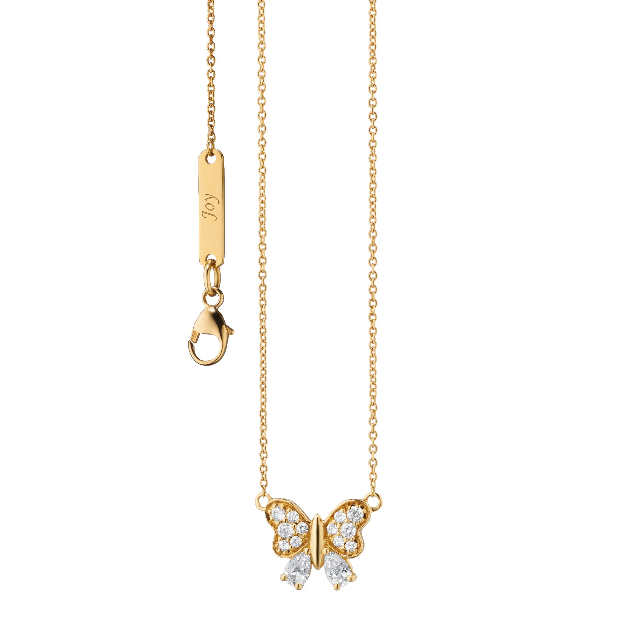 Diamond Butterfly "Joy" 18K Gold Necklace