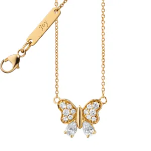Diamond Butterfly "Joy" 18K Gold Necklace