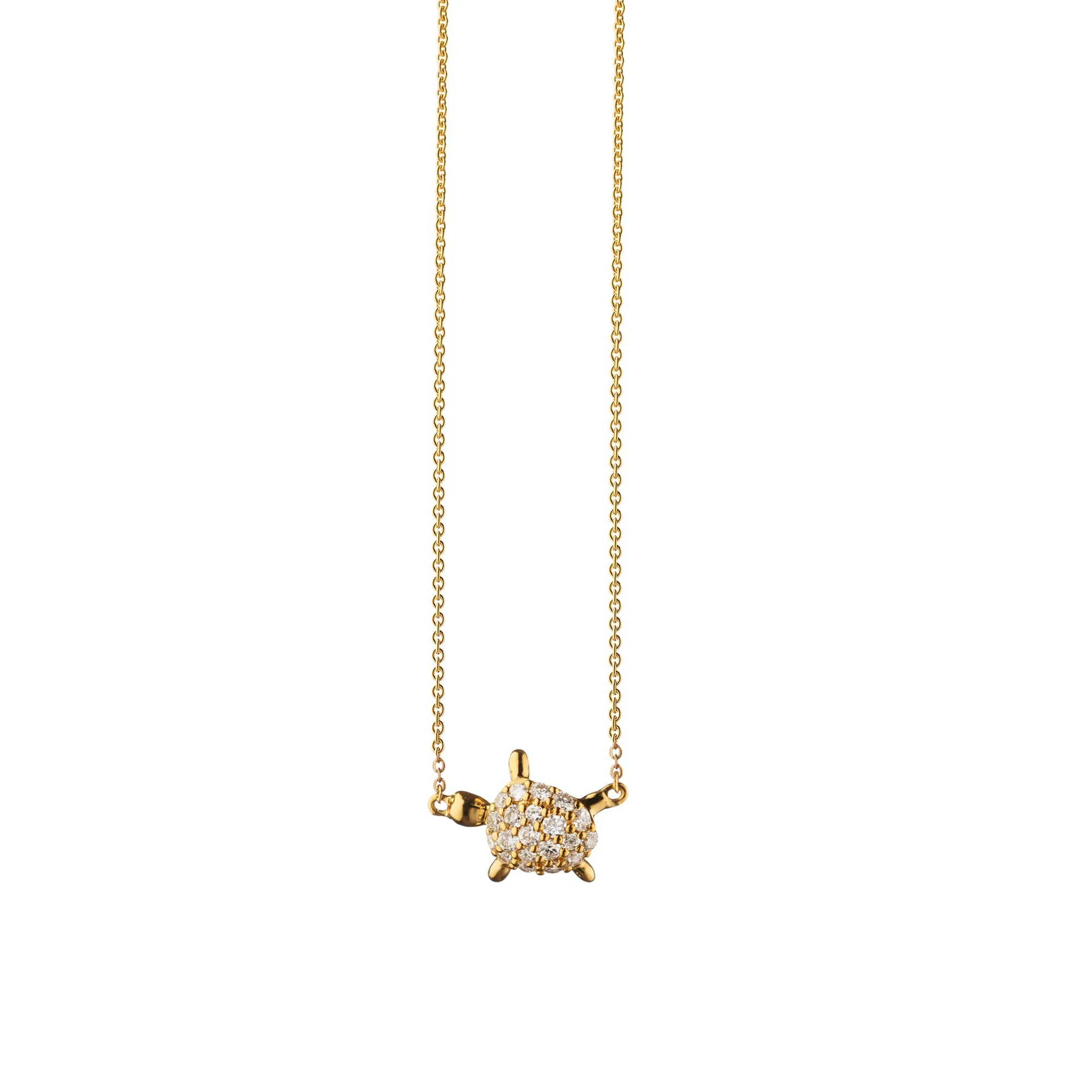 Diamond Critter Turtle "Luck" Necklace