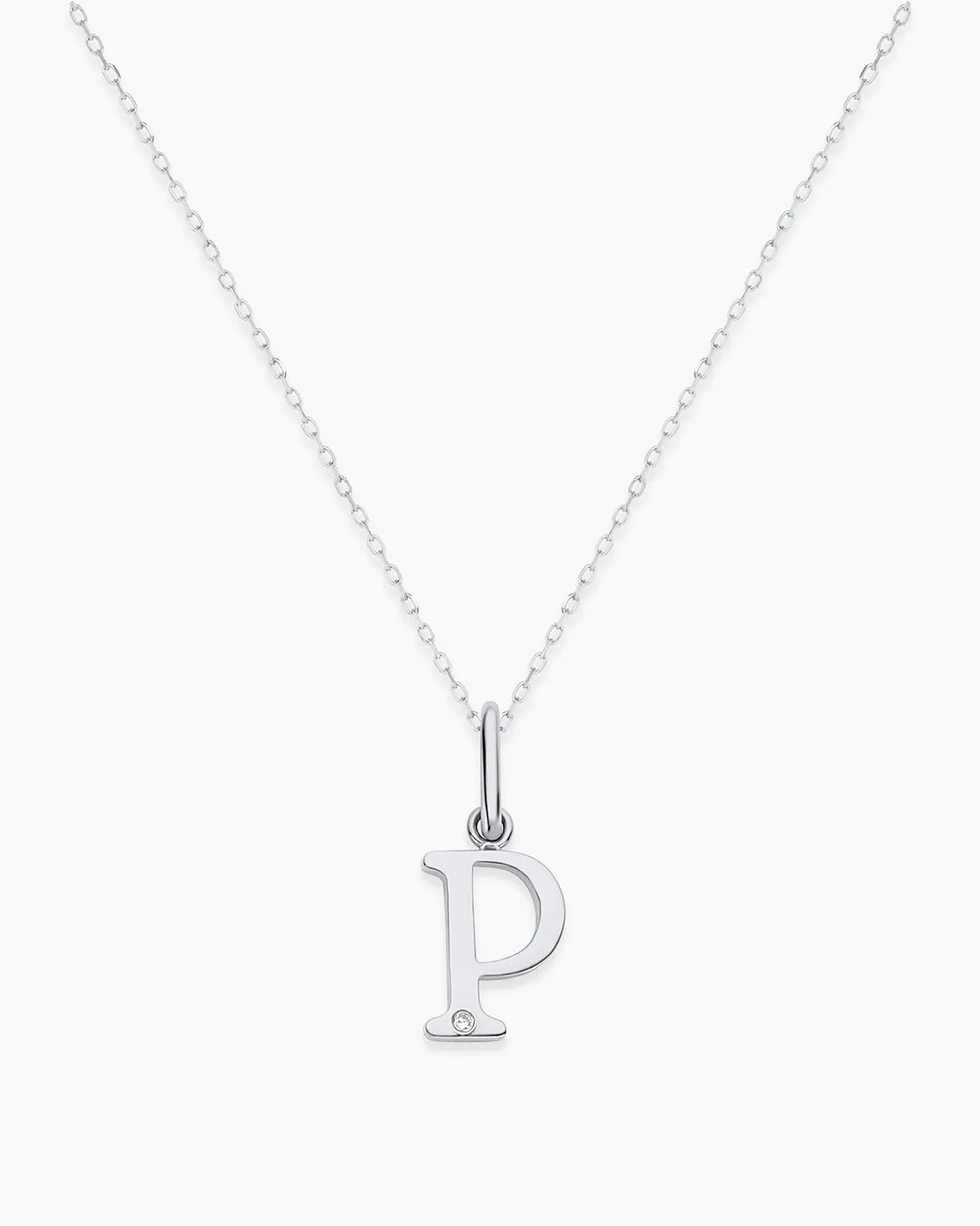 Diamond Vintage Alphabet Charm Necklace
