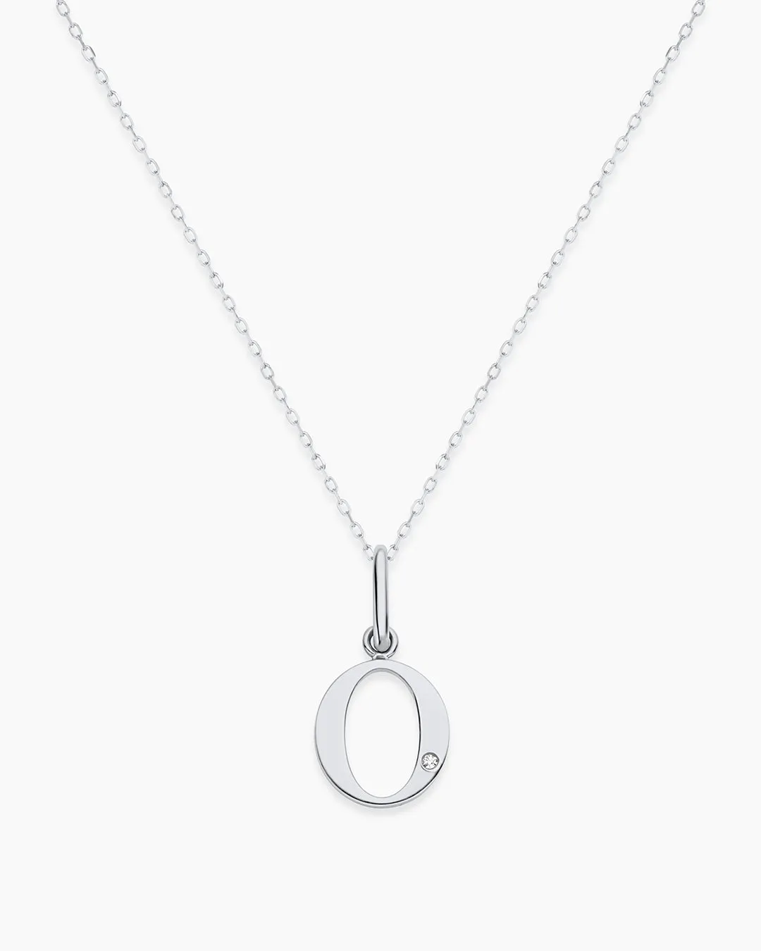 Diamond Vintage Alphabet Charm Necklace