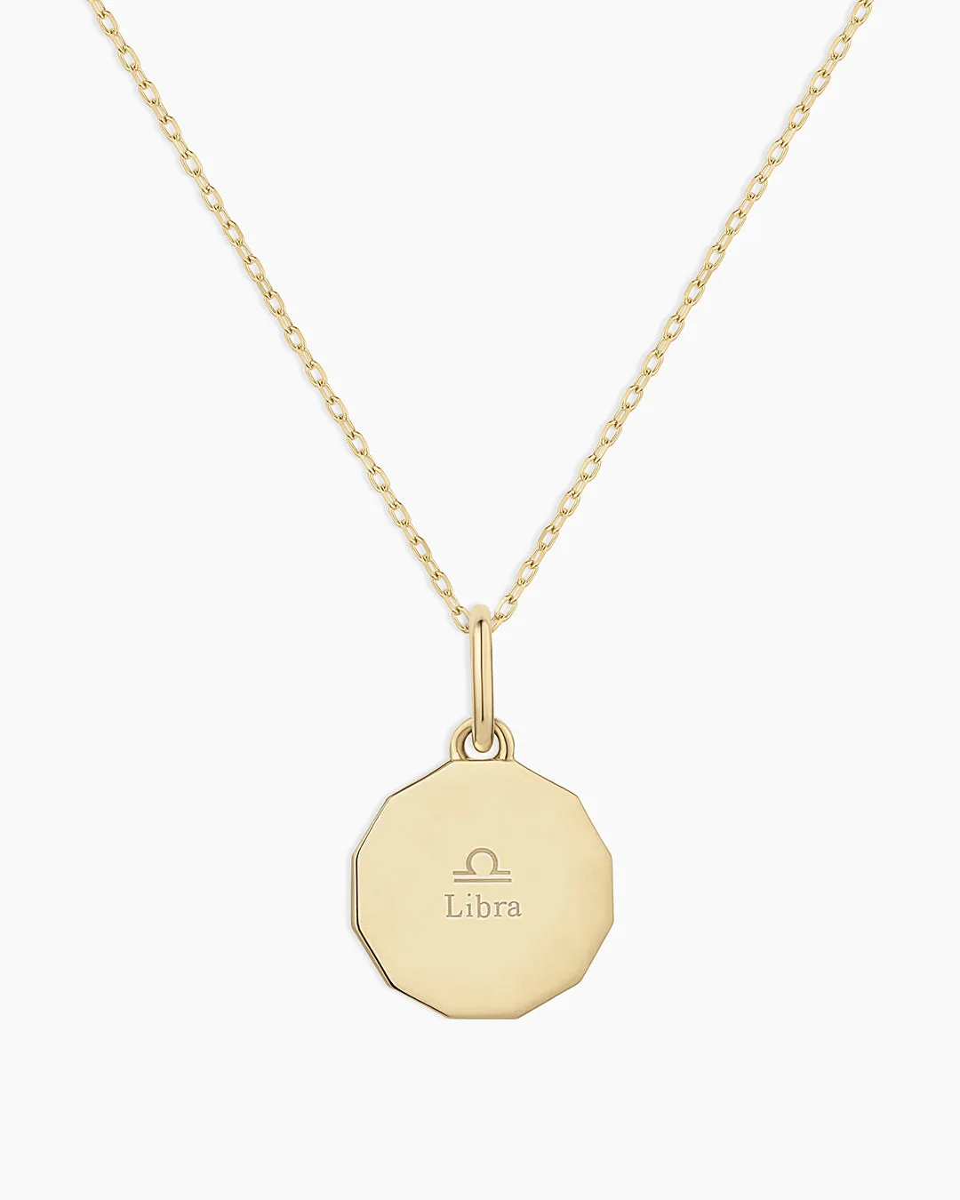 Diamond Zodiac Coin Charm Necklace
