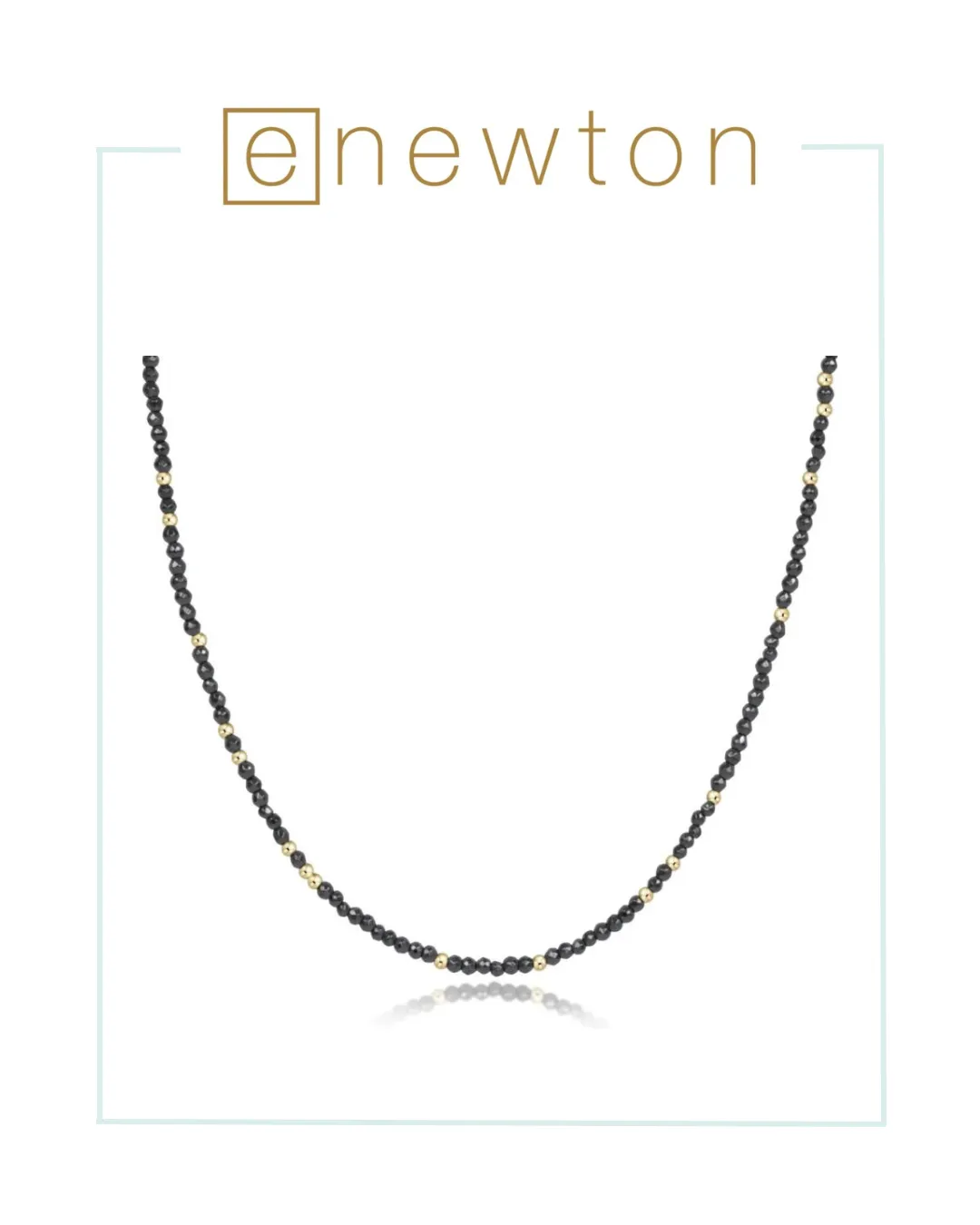E Newton 15" Choker Hope Unwritten Gemstone - Faceted Hematite