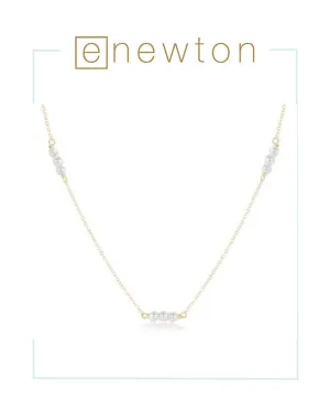 E Newton Choker Joy Simplicity Chain Gold - 3mm Pearl