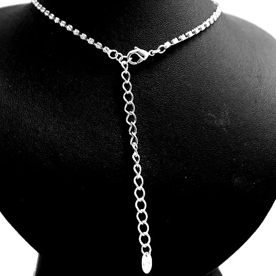Elegance Regular Crystal Chain Earring Necklace Set