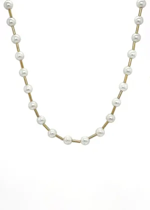 Gadot Beaded Necklace - Pearl