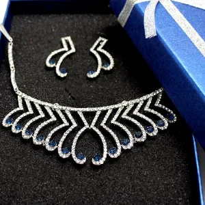 Gifts For Older Women Crystal Earring Necklace Set