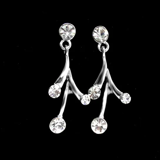 Gifts for women Girl Friend Eye-catching Crystal Flower Necklace Set