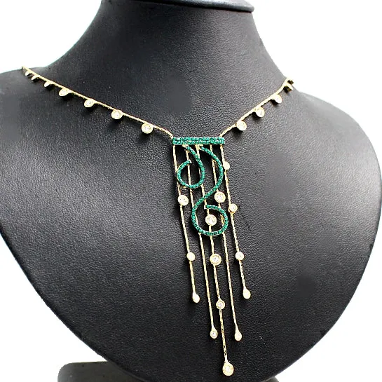 Gold Necklace Earring Jewelry Set