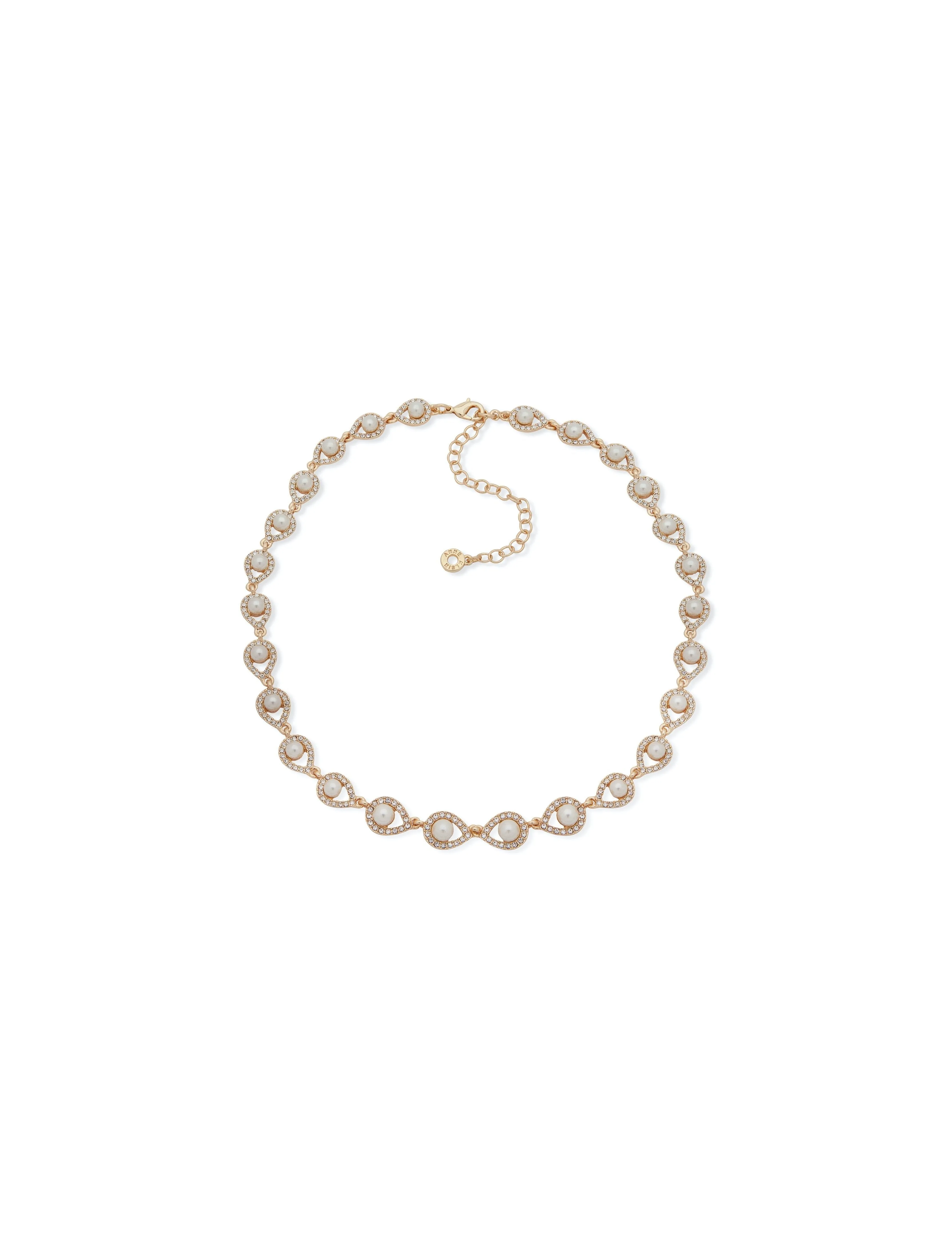 Gold-Tone Blanc Faux Pearl Necklace