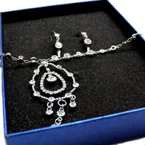 Graduation Gift Ideas For Her Luminous Teardrop Crystal Necklace Set