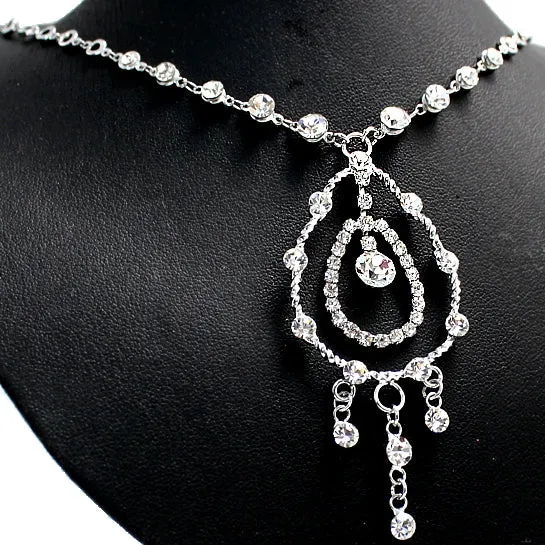 Graduation Gift Ideas For Her Luminous Teardrop Crystal Necklace Set