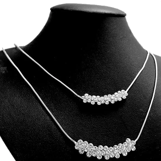 Great Gifts For Women Crystal Flower Earring Necklace Set