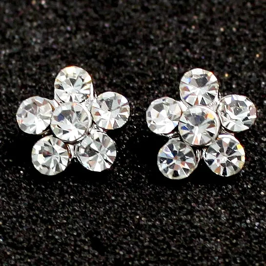Great Gifts For Women Crystal Flower Earring Necklace Set