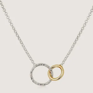 Halo Necklace - Sterling Silver/24 Carat Gold Gilded