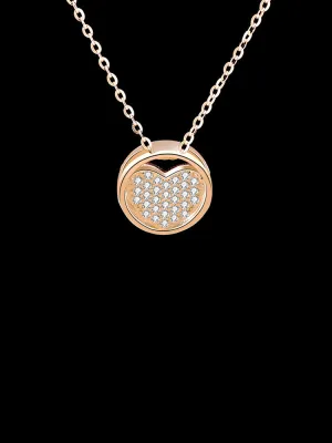 Heart Circle Pendant Necklace
