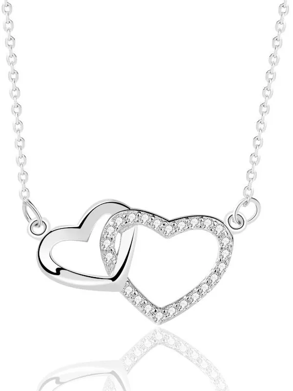 Interlocking Diamond Heart Necklace