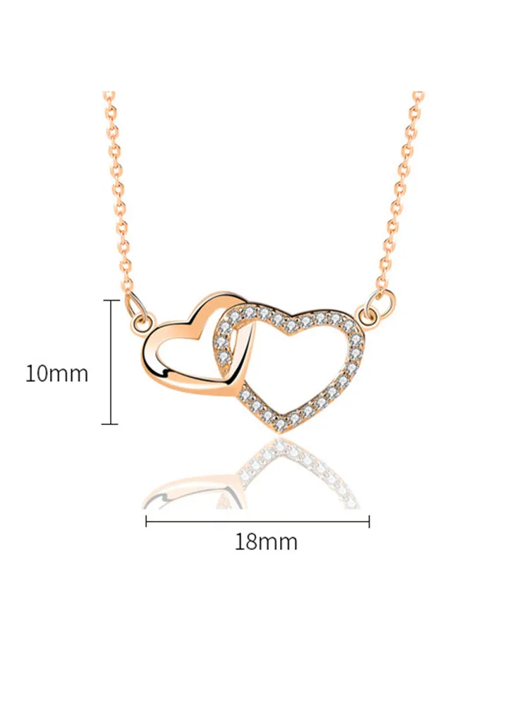 Interlocking Diamond Heart Necklace